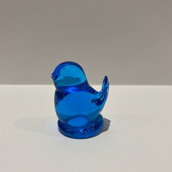 Bluebirds Of Happiness Vintage Glass Figurine Handmade Leo Ward 1991 - Picture 4 of 10